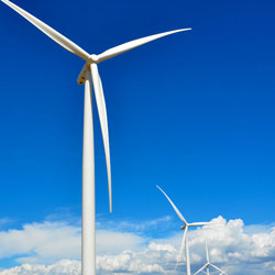 A wind turbine.