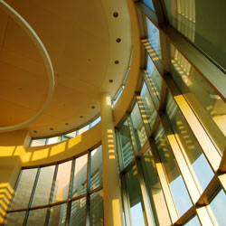 Inside the Rotunda of the Naveen Jindal School of Management