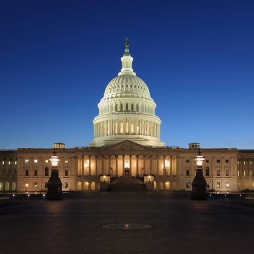 DFW Labor Market Update. The US capital building as dusk. Photo Credit: CC BY-SA 3.0 2013 Martin Falbisoner [https://commons.wikimedia.org/wiki/File:Capitol_at_Dusk_2.jpg]