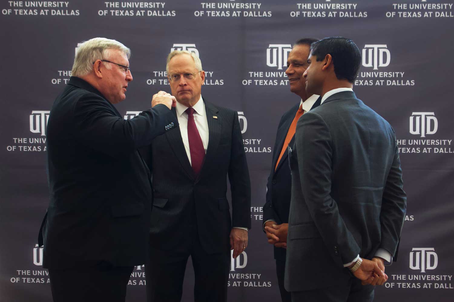 From left: Dr. Benson in conversation with Ross Perot Jr., Dr. Jamison, and Chris Bhatti.